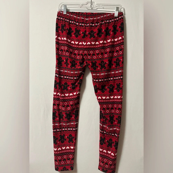 Apt 9 Women’s Gingerbread Man Size Medium Black, Red and White pants - Picture 2 of 5